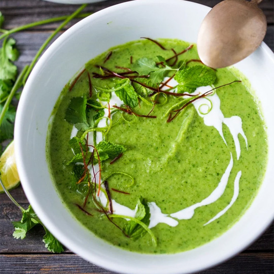 Broccoli Soup with Coconut Milk